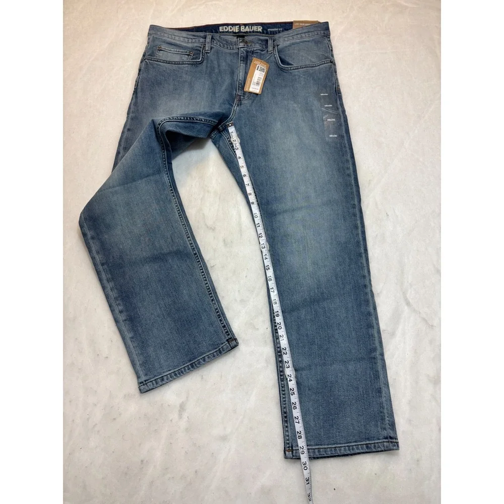 Eddie Bauer Men's Straight Fit Blue Denim Jeans 38x30